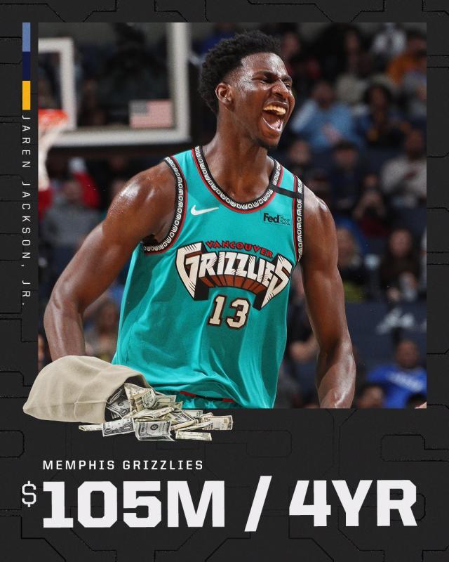 世界杯-4年1.05亿提前续约杰克逊 灰熊的承诺铸就双赢